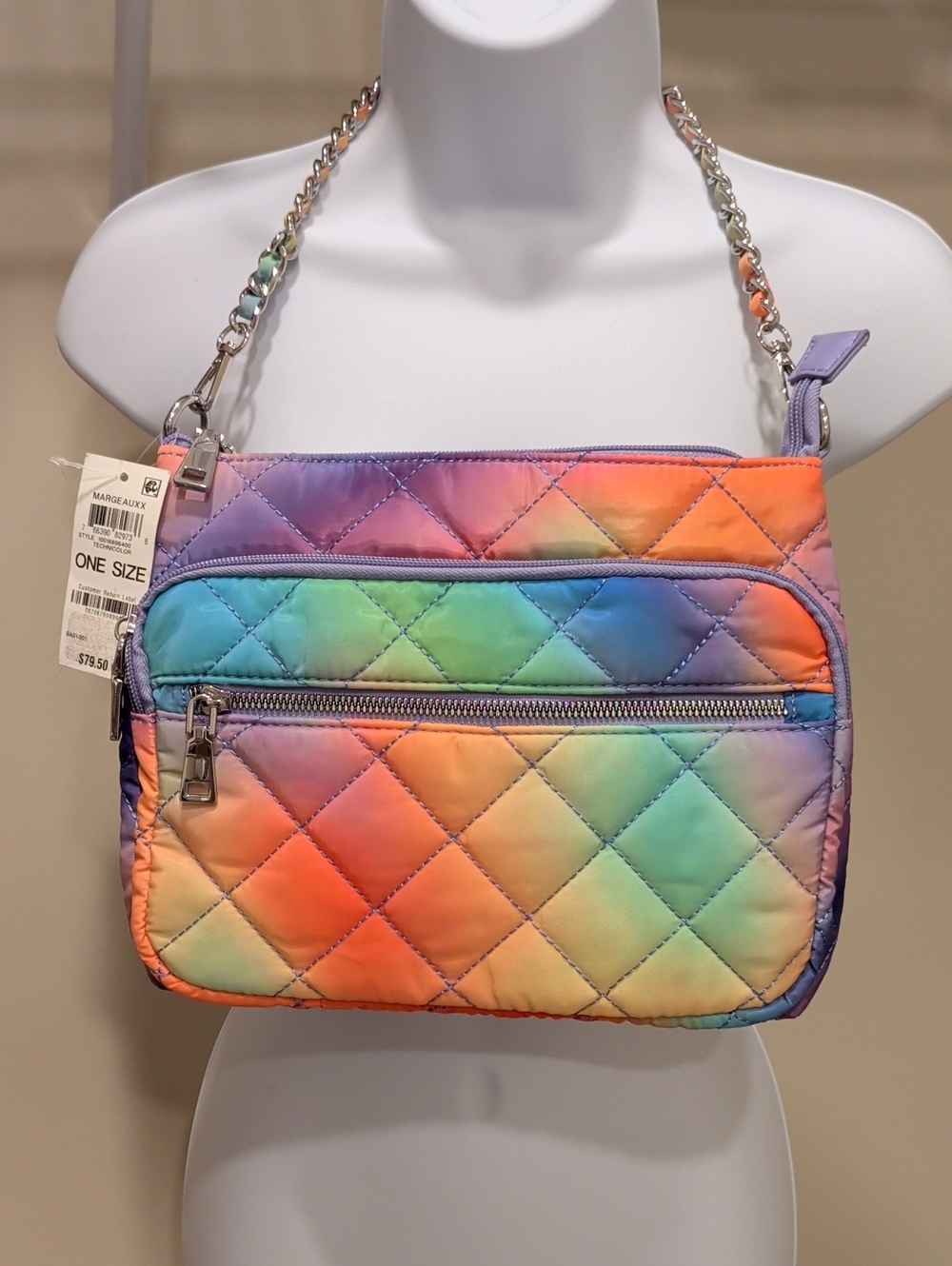 INC NWT Quilted Rainbow Hand/Arm Bag